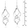 Trendy 3D Spiral .925 Sterling Silver Dangle Earrings