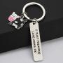 BEKECH Cute Animal Cow Jewelry Cow Lover Gift I Just Freaking Love Cows OK Cow Keychain Cow Gifts for Farmer Cow Owner Farm Gift Cow Mama Gift Fur Mama Gift Crazy Cow Lady Gift