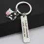 BEKECH Cute Animal Cow Jewelry Cow Lover Gift I Just Freaking Love Cows OK Cow Keychain Cow Gifts for Farmer Cow Owner Farm Gift Cow Mama Gift Fur Mama Gift Crazy Cow Lady Gift
