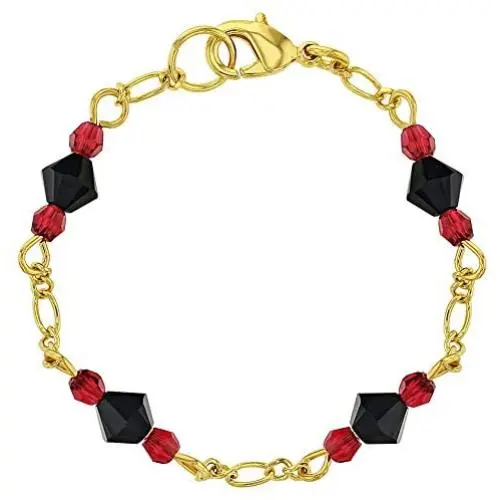 In Season Jewelry 18k Gold Plated Simulated Azabache Evil Eye Protection Baby Children Bracelet