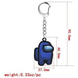 COMTRUDE Among Us Keychain, Premium Stainless Steel Amongus Game Keychain for Strategy Casual Game Lovers