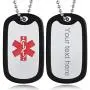 Custom4U Diabetic Medical Alert Necklace for Men Personalized Emergency ID Pendant Eliquis/Blood Thinner/Epilepsy Alert Disease Awareness Jewelry Custom4U Diabetic Medical Alert Necklace for Men Personalized Emergency ID Pendant Eliquis/Blood Thinner/Epilepsy Alert Disease Awareness Jewelry