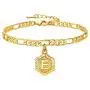 U7 Monogram A-Z Ankle Bracelets for Women Men 18K Gold Plated 4.5mm Figaro Chain Initial Anklet Name Bracelet with Letter Alphabet Foot Jewelry with 2 Inch Extender,with Custom Engrave,Gift Packed
