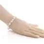 Gem Stone King Twisted White Cultured Freshwater Pearl 16 Inch Necklace for Women and 7 Inch Bracelet with Magnetic Clasp