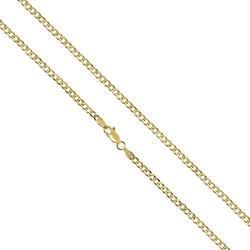 10K Yellow Gold 2mm Curb Chain Necklace, 16'' - 30''