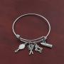 BOSATE Hairdresser Bracelet Hair Stylist Jewelry Cosmetology Graduation Gift Scissors Comb Charm Bracelet Appreciation Employee Gift for Her Stylist