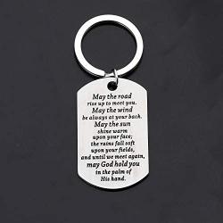 Gzrlyf May The Road Rise to Meet You Irish Blessing Keychain Irish Blessing Gifts Coworker Leaving Gifts