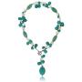 Gem Stone King 24 Inch Simulated Turquoise Color and White Cultured Freshwater Pearl Necklace with Toggle Hook