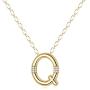 Hidepoo Large Letter Necklace for Women – 14k Gold Filled Cubic Zirconia Initial Pendant Necklace, Big 26 Alphabet Monogram Letter Name Necklace for Women Girl