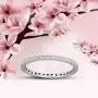 IGI Certified Lab Grown Diamond Ring 925 Sterling Silver 3/8 carat Lab Created Diamond Eternity Band Ring For Women (3/8 CTTW, GH - SI1-SI2 Quality Jewelry For Women)