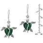 Love Life Sea Turtle Heart Malachite .925 Sterling Silver Dangle Earrings Love Life Sea Turtle Heart Malachite .925 Sterling Silver Dangle Earrings