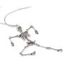 Chamqueen Halloween Skeleton Necklace Earrings Drop Dancing Skeletons Earrings Set Skeleton Dangle Jewelry Set