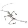 Chamqueen Halloween Skeleton Necklace Earrings Drop Dancing Skeletons Earrings Set Skeleton Dangle Jewelry Set