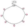 925 Sterling Silver Anklet, Pink Enamel Love Heart Ankle Bracelet Dainty Cute Boho Beach Ankle Bracelet Adjustable Ankle Foot Chain for Women Girls 925 Sterling Silver Anklet, Pink Enamel Love Heart Ankle Bracelet Dainty Cute Boho Beach Ankle Bracelet Adjustable Ankle Foot Chain for Women Girls