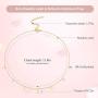 Minimalist Stainless Steel Necklace 18K Gold Plated Choker -Thin Bead Heart Star Ball Necklace, Fashion Handmade Pendant Chain Valentines Day Gifts for Women