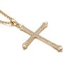 AOOVOO Gold Cross Necklace, Rose Gold with 5A CZ Simulated Diamond Faith Pendant Jewelry for Women Girls, 16-24 Inches Chain with Gift Box