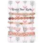CHOGLE Stackable Beaded Bracelets for Women - Boho Versatile Statement Bracelets - Multi-Layers Beads Strand Stretch Bracelet