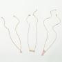 Injoy Jewelry Synthetic Rose Quartz Multilayer Chain Necklace Gemstone Leaf Pendant Necklace for Women Girls