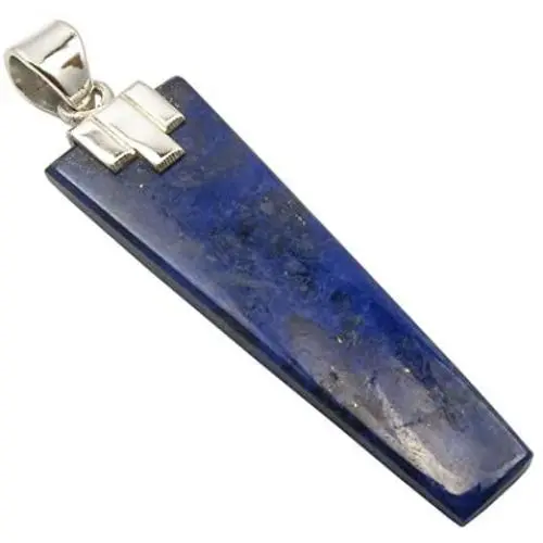 SilverStarJewel 925 Sterling Silver Cabochon Lapis Lazuli Pendant 1.9'' New Art SilverStarJewel 925 Sterling Silver Cabochon Lapis Lazuli Pendant 1.9'' New Art