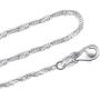 925 Sterling Silver 1.2 MM Singapore Italian Chain Necklace with Lobster Claw Clasp 16-30''