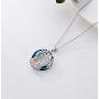 TOUPOP,Sister Gifts from Sister Sterling Silver Tree of Life Pendant Necklace with Blue Circle Crystal Jewelry Gifts for Sister Women Friend Girls Birthday Mothers Day