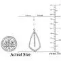 Dazzlingrock Collection 0.30 Carat (ctw) 14K Gold Round White Diamond Ladies Kite Shape Dangling Drop Earrings 1/3 CT