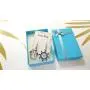 New Design Nautical Anchor & Ships Wheel Fashion Blue Red and White Dangle Earrings, Jewelry