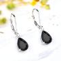 YL Dangle Drop Earrings Sterling Silver Teardrop Leverback Earrings Ruby/Sapphire/Emerald/Amethyst/Aquamarine/Opal/Pink Black Cubic Zirconia Jewelry Gifts for Moms
