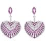 mecresh Flower Teardrop Bridal Wedding Dangle CZ Earrings in Silver/Gold Tone for Women Girl Bride Gift …