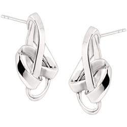 Silpada Tied Up Knotted Drop Earrings in Sterling Silver