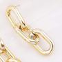 DAMLENG Fashion Unique Lightweight Long Resin Acrylic Gold Silver Chain Link Dangle Drop Earrings for Women Girls Statement Geometric Jewelry Gifts