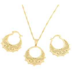 Ethiopian Jewelry Set Pendant Chain Earring Jewelry Eritrea Habesha Party African