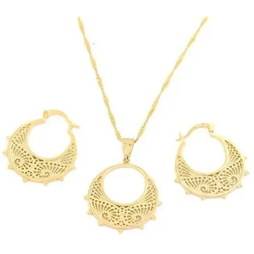 Ethiopian Jewelry Set Pendant Chain Earring Jewelry Eritrea Habesha Party African