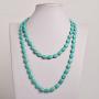 Jane Stone Funky Oval Shape Necklace Turquoise Double Strand Jane Stone Funky Oval Shape Necklace Turquoise Double Strand