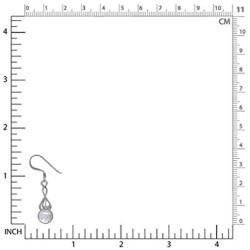 Silvershake Natural Moonstone White Gold Plated 925 Sterling Silver Victorian Swirl Style Dangle Hook Earrings