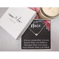EMMA LOU Niece Gifts from Aunt Niece Necklace Necklaces for Teen Girls Sweet 16 Necklace Sweet 16 Gifts for Girls Teen Girl Gifts for Teen Girls