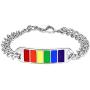 PROSTEEL LGBT Gay Pride Rainbow Bracelet Bangle, Love is Love Men Women Jewelry Gift, Lesbian Pride Bracelets