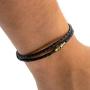 Lobo Verde Handmade Double Wrap Braided Leather Bracelet with Magnetic Copper Clasp