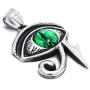 Gungneer Eye of Horus Necklace CZ Stone Pendant Stainless Steel Keel Chain Magical Talisman Egypt Jewelry Accessory