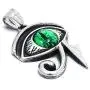 Gungneer Eye of Horus Necklace CZ Stone Pendant Stainless Steel Keel Chain Magical Talisman Egypt Jewelry Accessory Gungneer Eye of Horus Necklace CZ Stone Pendant Stainless Steel Keel Chain Magical Talisman Egypt Jewelry Accessory