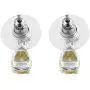 Shop LC 2 stone Dangle Drop Earrings for Women Platinum Over 925 Sterling Silver Prom Purple Jewellery Mothers Day Gifts (Black Spinel/Yellow-Quartz/Amethyst/Green-Peridot)