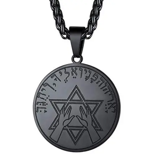 FaithHeart Hebrew Priestly Blessing Necklace, Stainless Steel/18K Gold Plated Customizable Pendant for Men Women Charms FaithHeart Hebrew Priestly Blessing Necklace, Stainless Steel/18K Gold Plated Customizable Pendant for Men Women Charms