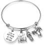 TOGON Beach Bracelet Life is Better at The Beach Ocean Jewelry Vacation Gifts for Beach Lover Beach Charm Bangle