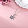 PELOVNY Snowflake Necklace for Women Sterling Silver Celtic Knot CZ Pendant Frozen Snowflake Jewelry Gift for Snow Lover Girlfriend 18 inches Chain