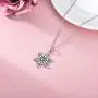 PELOVNY Snowflake Necklace for Women Sterling Silver Celtic Knot CZ Pendant Frozen Snowflake Jewelry Gift for Snow Lover Girlfriend 18 inches Chain