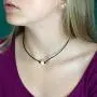 Single Cultured Freshwater Pearl Chokers for Girls Handmade Black Leather One Bead Pendant Jewelry for Women Fashion Boho Necklace Choker