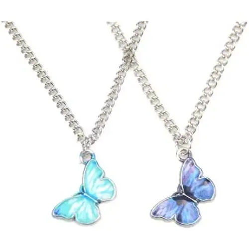 HLDIFENGGS Cute Butterfly Necklaces for Teen Girls Trendy, Cute Teen Jewelry Purple Small Butterfly chokers Necklaces for Women (2 Pieces) HLDIFENGGS Cute Butterfly Necklaces for Teen Girls Trendy, Cute Teen Jewelry Purple Small Butterfly chokers Necklaces for Women (2 Pieces)
