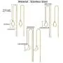 Stainless Steel Delicate Long Chain Threader Drop Earrings Geometric Disc Triangle Rose Pearl Moon Teardrop Leaf Dangle Pendant for Women Girls Fashion Jewelry Gift
