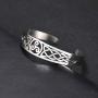 VASSAGO Nordic Viking Triskele Symbol Irish Trinity Celtic Knot Cuff Bracelet Stainless Steel Bangle Vintage Amulet Jewelry Gifts for Men Women Teens