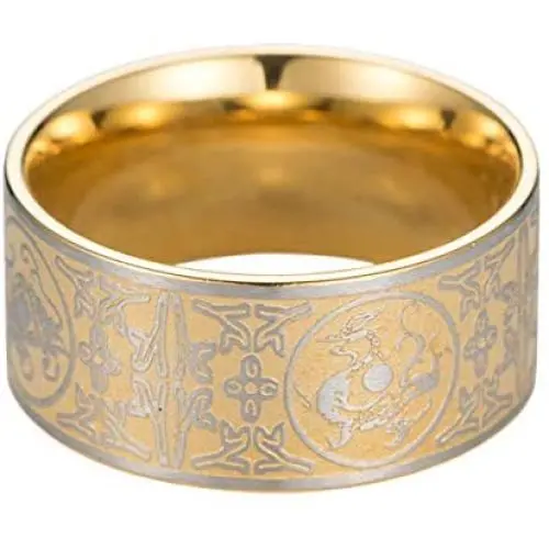 vfaejll Mens Stainless Steel Ring Vintage Chinese 4 Guardian Beasts Carved Metal Punk Biker Signet Band Rings for Men 10mm Black Gold Size 7-13 vfaejll Mens Stainless Steel Ring Vintage Chinese 4 Guardian Beasts Carved Metal Punk Biker Signet Band Rings for Men 10mm Black Gold Size 7-13
